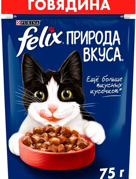 Корм Felix Аппетитные кусочки Говядина