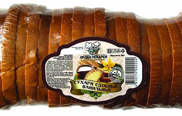 Сухари Орден Пекарей сдобные Ванильные 300г