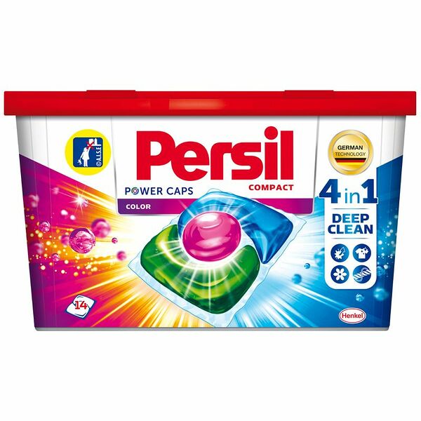 Капсулы для стирки Persil Power Caps Color 4in1 концентрированные, 14шт