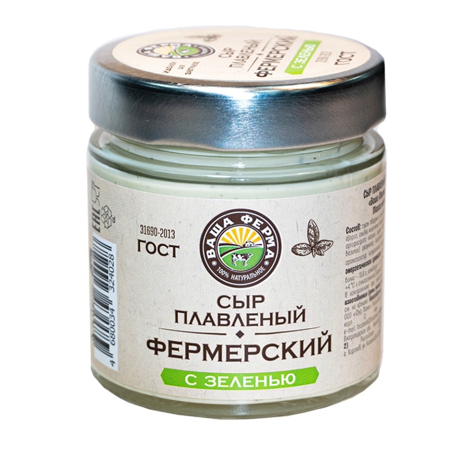

Сыр плавленый Ваша Ферма с зеленью 55% 200 г