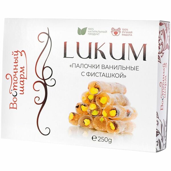 Лукум Восточный Шарм Палочки ванильные с фисташкой