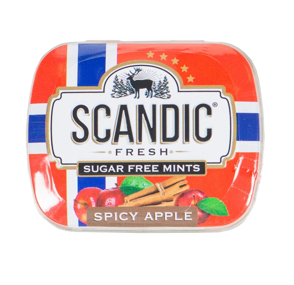 

Конфеты Scandic Пряное яблоко без сахара 14 г