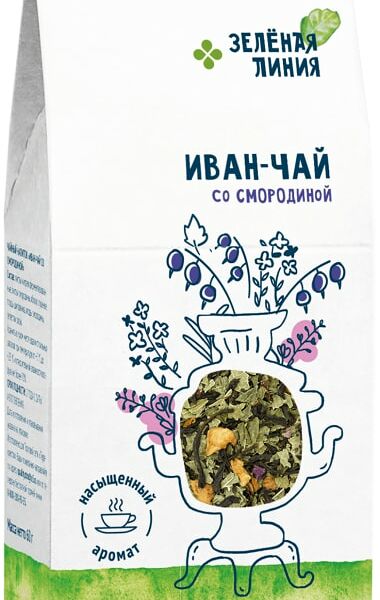 Напиток чайный Зеленая линия Иван-чай со смородиной 60г
