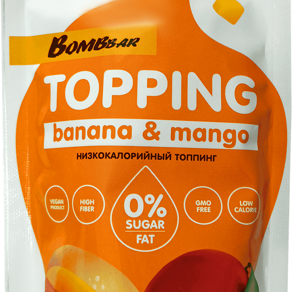 Соус банановый BOMBBAR Topping с манго, 240г