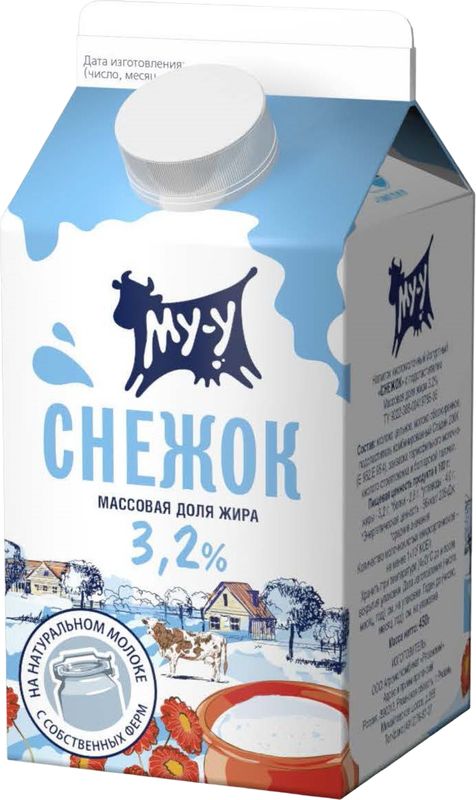 

Снежок Му-у с подсластителем 3.2% 450г