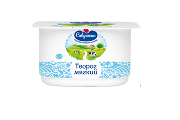 Творог Савушкин Нежный мягкий 0%, 125г