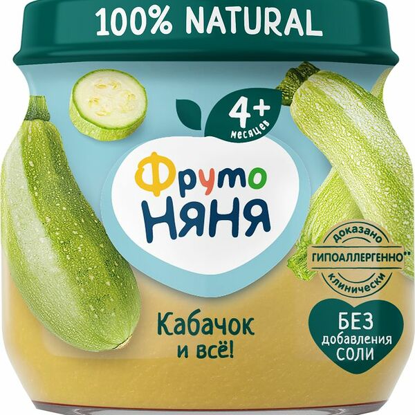 Пюре овощное ФрутоНяня Кабачок с 4 месяцев