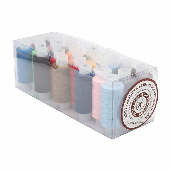 Набор ниток 40 ЛШ 170м, ассорти, 23шт,упак