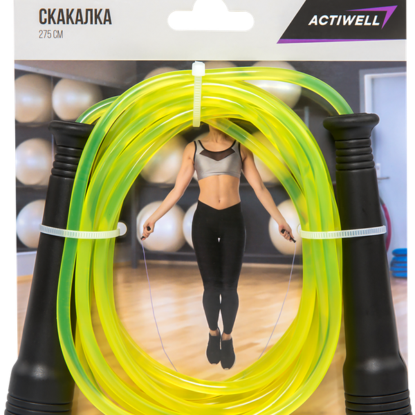 Скакалка Actiwell 275 см с пластиковыми ручками, арт. IR97101