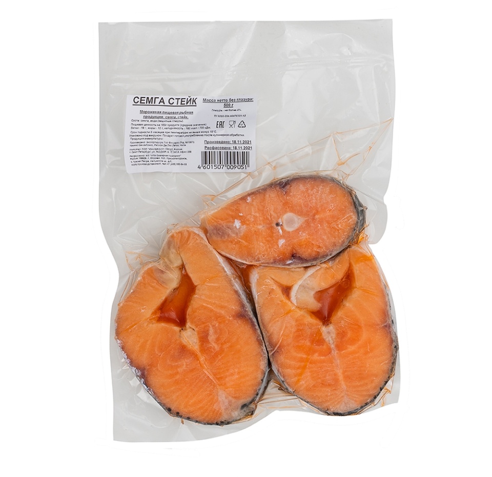 

Семга мороженая стейк 500 г, Россия