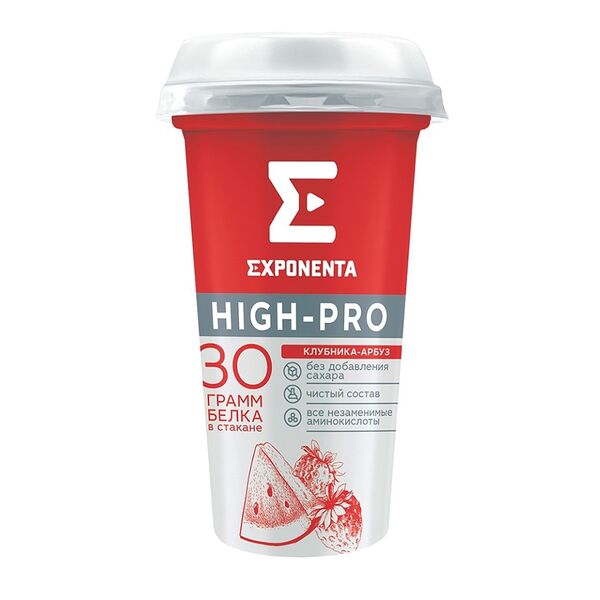 Напиток кисломолочный Exponenta High-Pro Клубника-арбуз