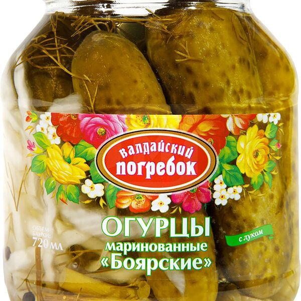 Огурцы Валдайский Погребок Боярские маринованные 650г