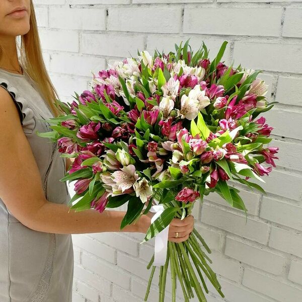 Монобукет из альстромерий