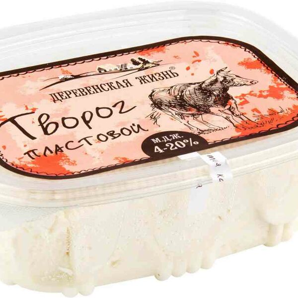 Творог пластовой Деревенская жизнь 4-20%