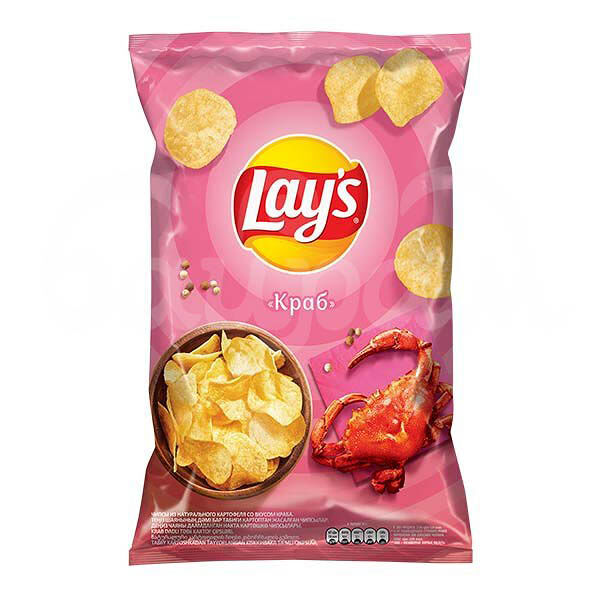 Чипсы Lays 140гр Краб