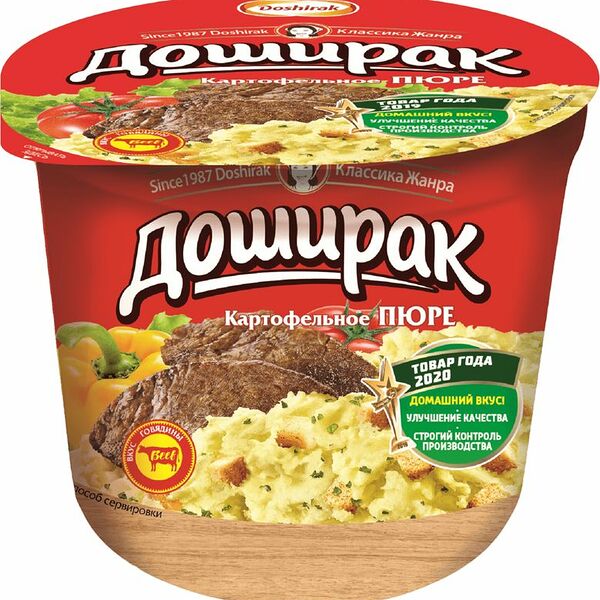 Пюре картофельное быстрого приготовления Доширак со вкусом Мяса 40 г