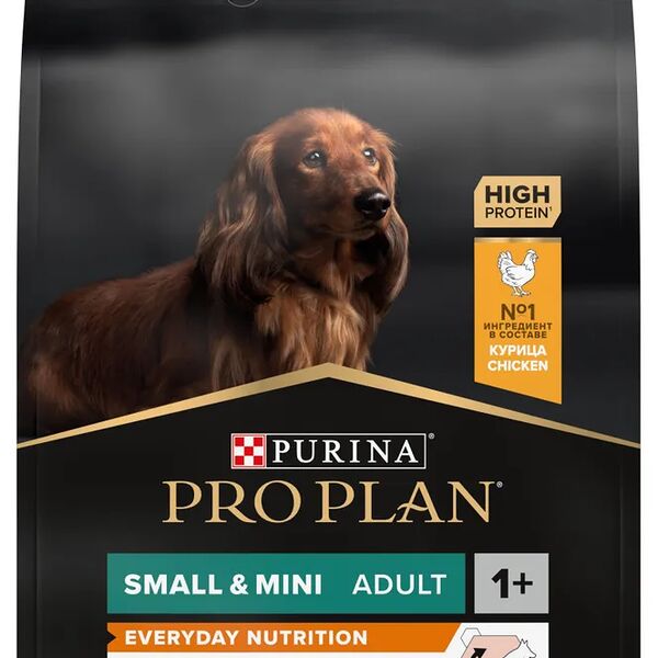 Сухой корм PRO PLAN® для взрослых собак мелких и карликовых пород, с высоким содержанием курицы 3 кг