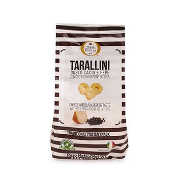 Тараллини классические с Сыром , черным перцем и оливковым маслом экстра верджин Terra di Puglia 230г Италия