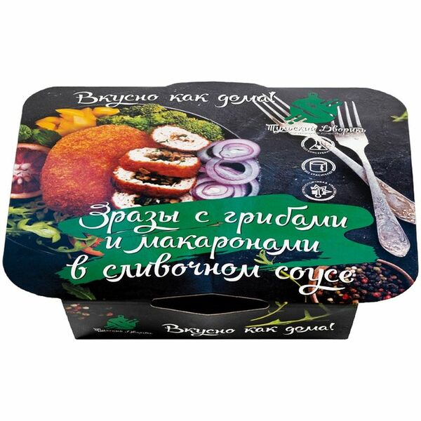 Зразы Тульский Дворик Грибной Макаронный сливочный соус 250 г