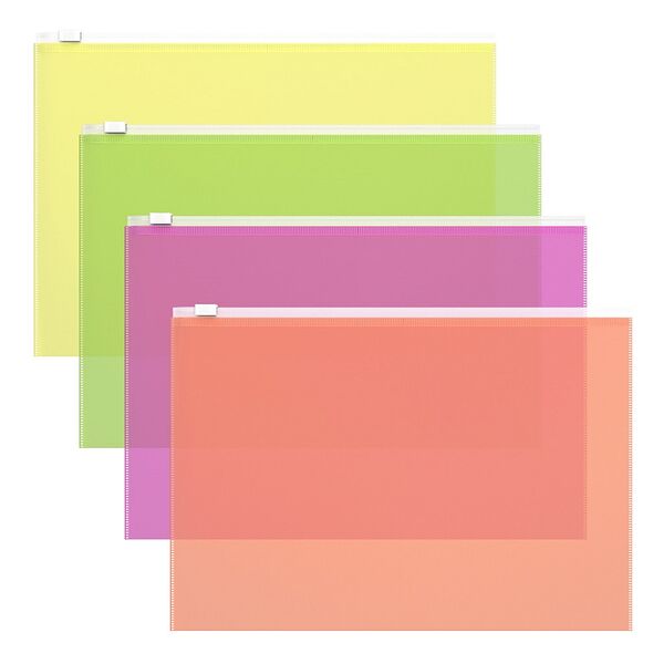 Zip-пакет пластиковый ErichKrause Fizzy Neon, A4, ассорти  47070 шт Erich Krause