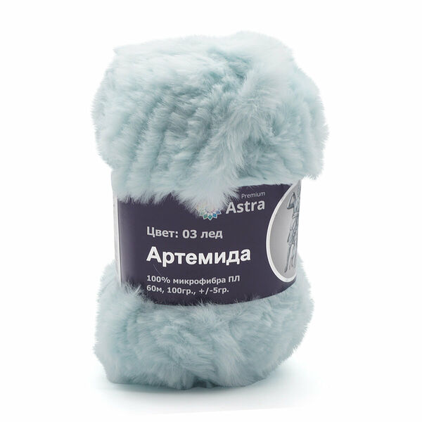 Пряжа Astra Premium 'Артемида' 100гр. 60м (100% микрофибра ПЛ)(03 лед),шт