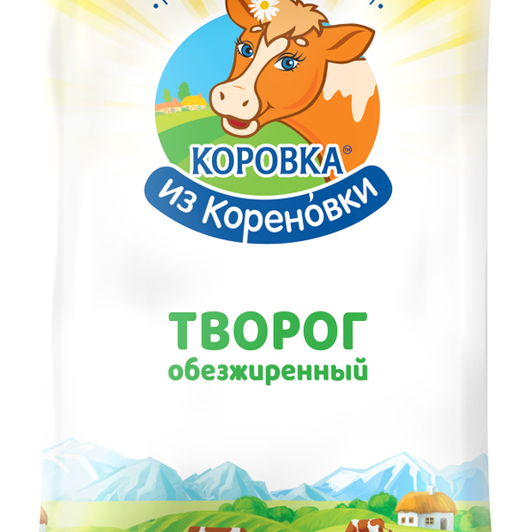 Творог обезжиренный Коровка из Кореновки, 180г
