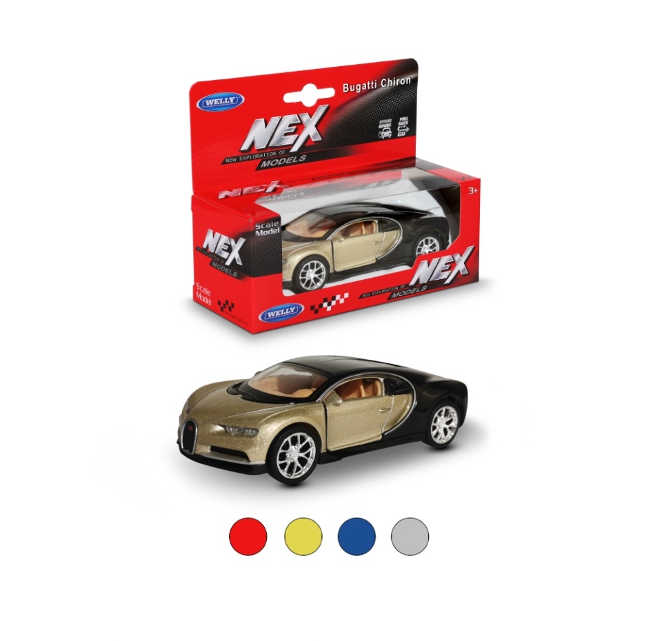 

Игрушка Welly модель машины 1:38 с пруж. мех., BUGATTI CHIRON, Китай