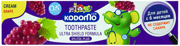 Детская зубная паста Lion Thailand Kodomo с ароматом винограда с 6 месяцев