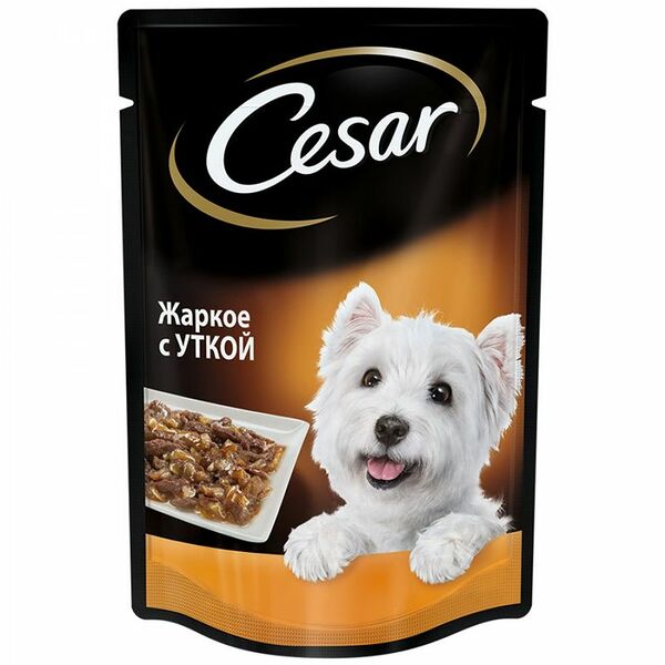 Влажный корм для взрослых собак жаркое с уткой ТМ Cesar (Цезарь)