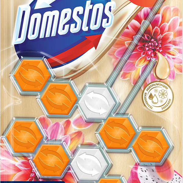 Блок для унитаза DOMESTOS Power 5 duo Экзотический букет 