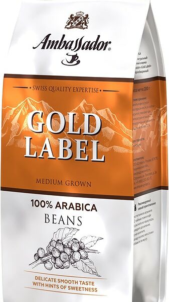 Кофе в зернах Ambassador Gold Label 200г