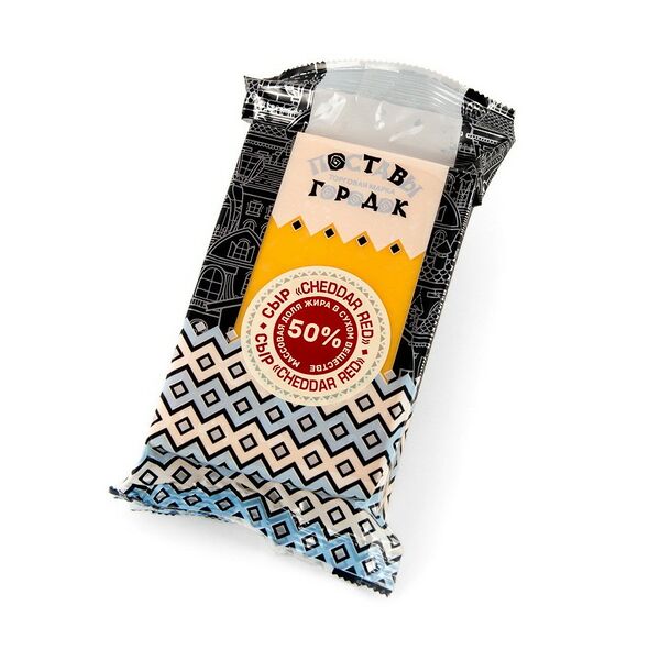 Сыр п/тв Cheddar Red 50% 180г газ среда Поставы-городок