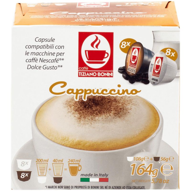 

Капсулы Caffe Tiziano Bonini Cappuccino 16 шт. 164 г