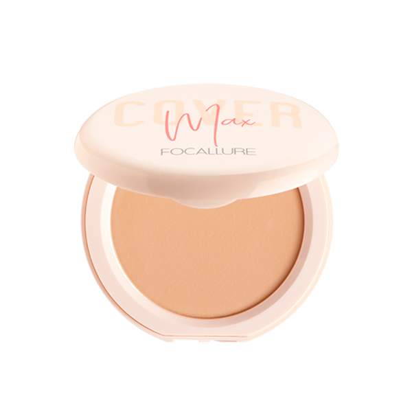 Пудра для лица Focallure Covermax Two-way-cake Pressed Powder т.2 Тёпло бежевый 6,8 г
