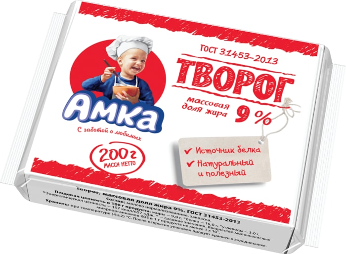 

Творог Амка 9% 200 г