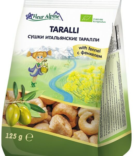 Сушки Fleur Alpine Taralli Итальянские с фенхелем 125г