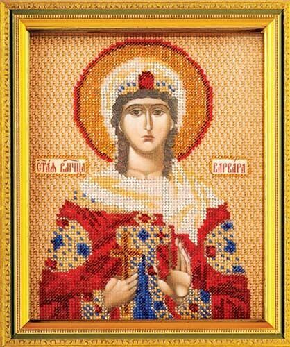 В351 Набор для вышивания бисером Кроше 'Св. Варвара'12х14,5 см