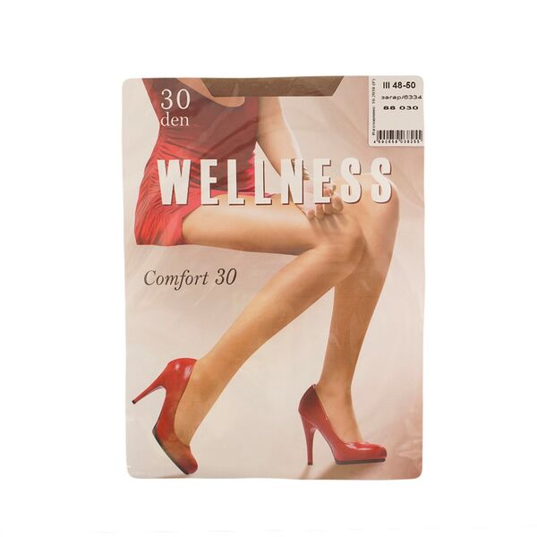 Колготки цвета загара WELLNESS Comfort, 30 den, размер 4