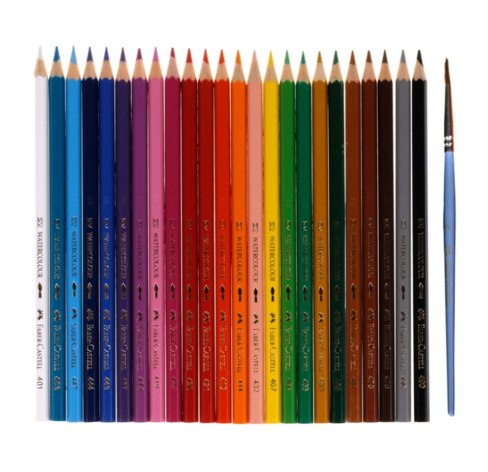 

Карандаши акварельные Faber-Castell 24 цвета + кисть