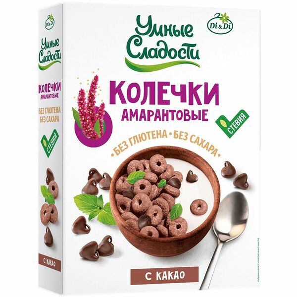 Колечки Di&Di Умные сладости амарантовые с какао, 150г