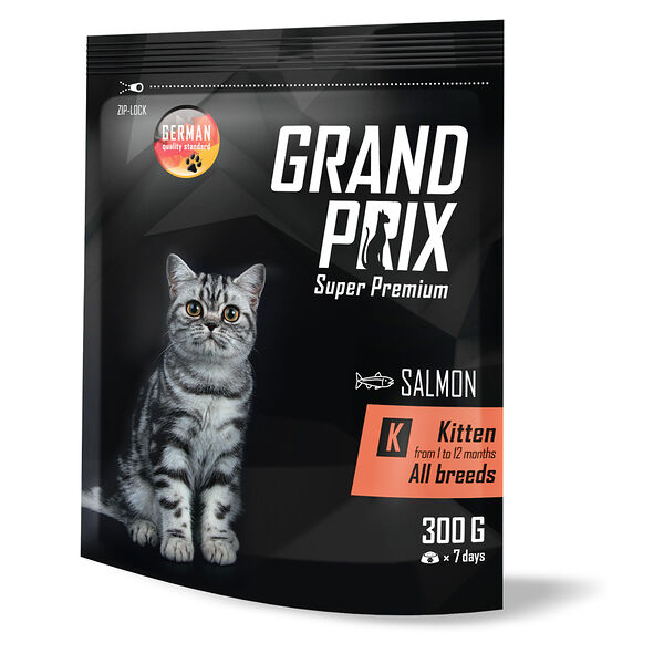 Сухой корм для котят всех пород Grand Prix Kitten с лососем и рисом