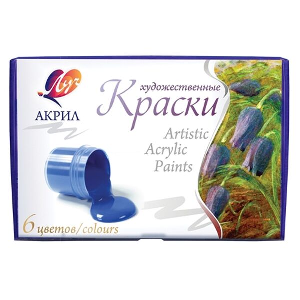 Краски акриловые художественные 6 цв.  22С 1408-08