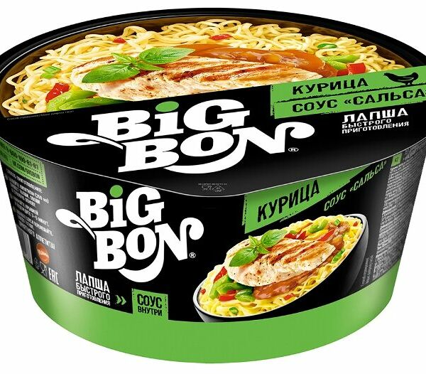 Лапша быстрого приготовления Big Bon Курица+соус Сальса