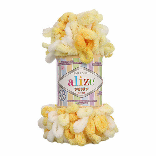 Пряжа Alize 'Puffy Color' 100г 9м (100% микрополиэстер)(5921 секционный)