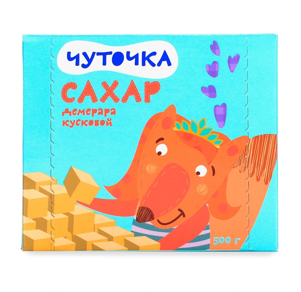 

Сахар Чуточка Демерара кусковой 500 г