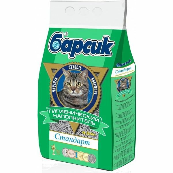 Барсик Стандарт наполнитель минеральный впитывающий 