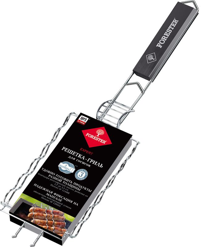 

Решетка-гриль Forester с антипригарным покрытием для приготовления сосисок 21x12 см