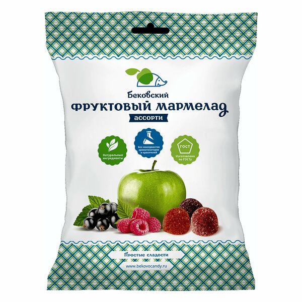 Бековский фруктовый мармелад ассорти