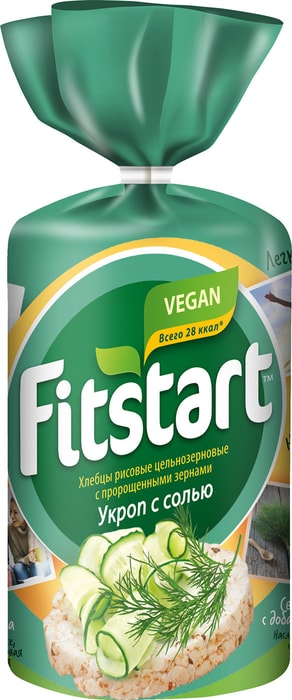 

Хлебцы Fitstart рисовые укроп с солью 90 г