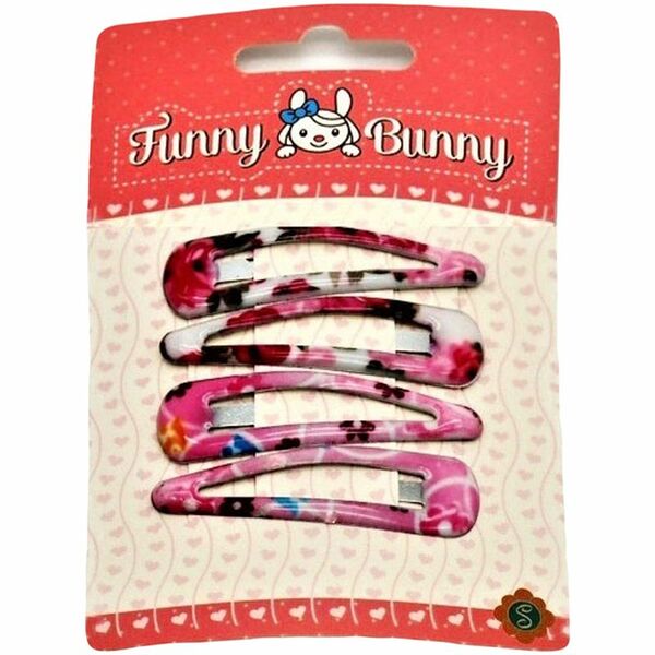 Заколка Funny Bunny Цветочный микс для волос, 4шт